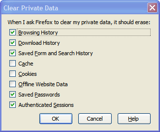 Firefox Private Data